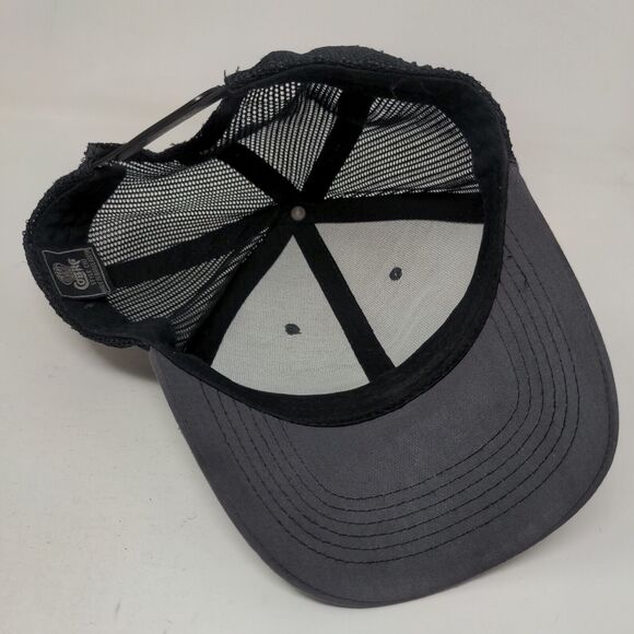 Sims Snapback Mesh Back Trucker Hat Gray One Size Embroidered Patch Colorblock - Picture 6 of 7